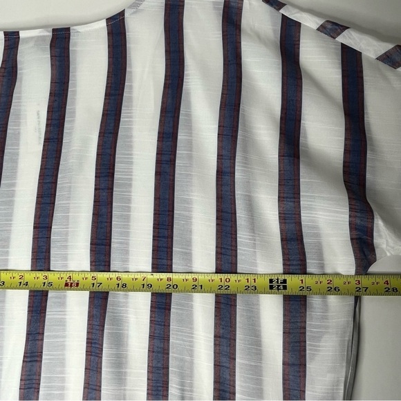 Banana Republic Blouse Striped Lightweight Sheer Oversized Pullover … - Picture 9 of 13